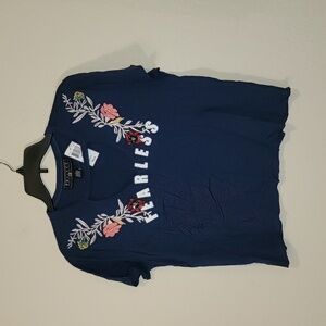 NWT Project 28 Cropped Fearless T-Shirt